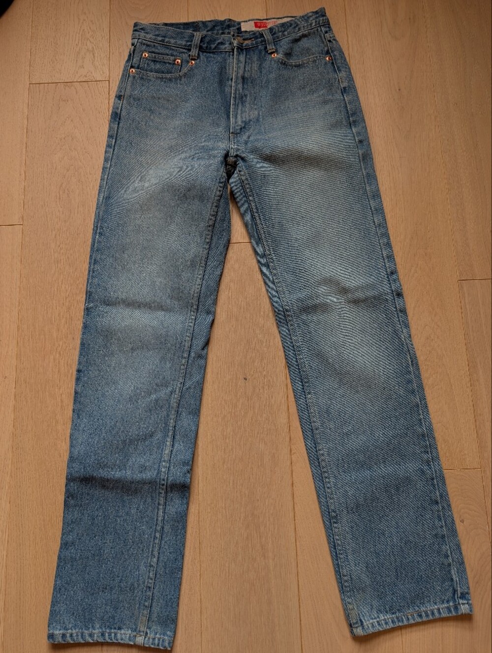 Vintage 100% Cotton Medium Wash Straight Leg Jeans